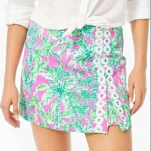 Lilly Pulitzer Womens 12 Prosecco Pink Hanging Around Tawney Skort